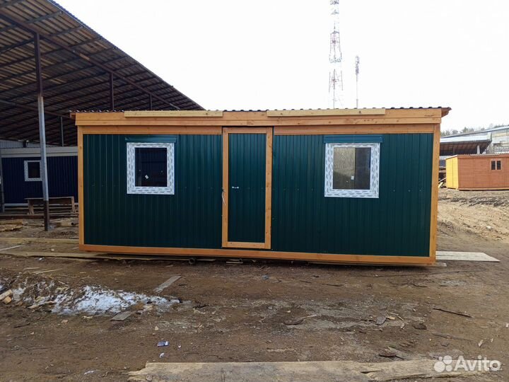 Бытовка новая утепленная 6х2,3м с пвх окном новая
