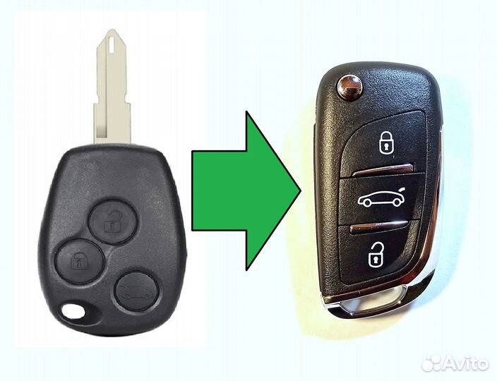Ключ зажигания Opel Vivaro / Movano / Выкидной