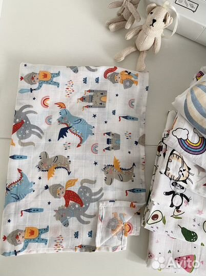 Муслиновые пелёнки детские. Новые