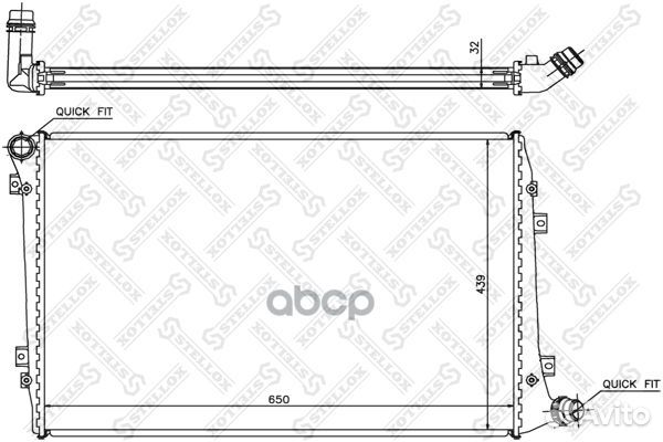 10-25286-SX радиатор системы охлаждения VW Pas