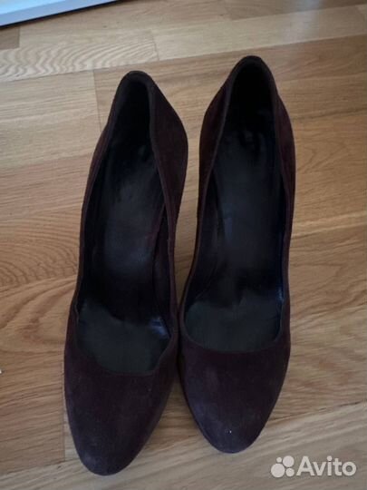 Туфли женские замша коричневые