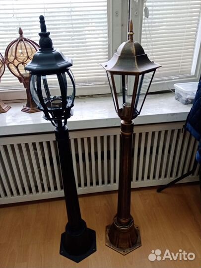 Фонарь-столб уличный садовый металл 116см