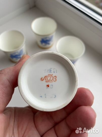 Стопки штофы фарфор СССР 4 шт