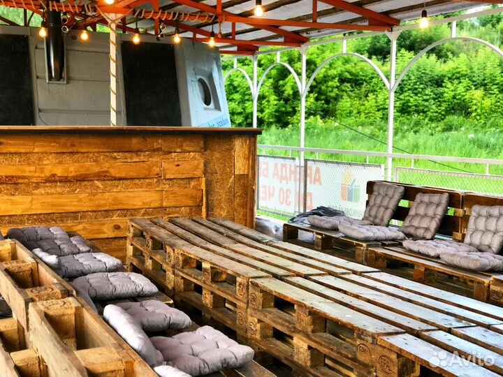 Баржа,плавучая пристань,кафе,бар, плавдача,дом