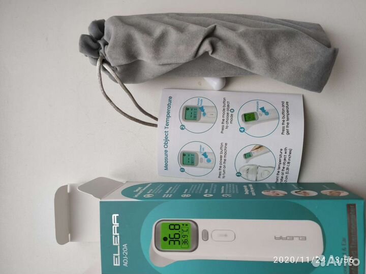 Детский термометр elera, инфракрасный цифровой ЖК