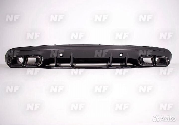 Диффузор с насадками 63 AMG Mercedes W205 Coupe