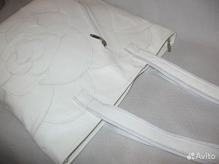 Кожаная сумка - шопер