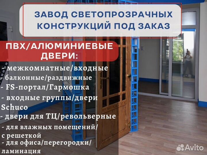 Пластиковые и алюминиевые двери, оптом