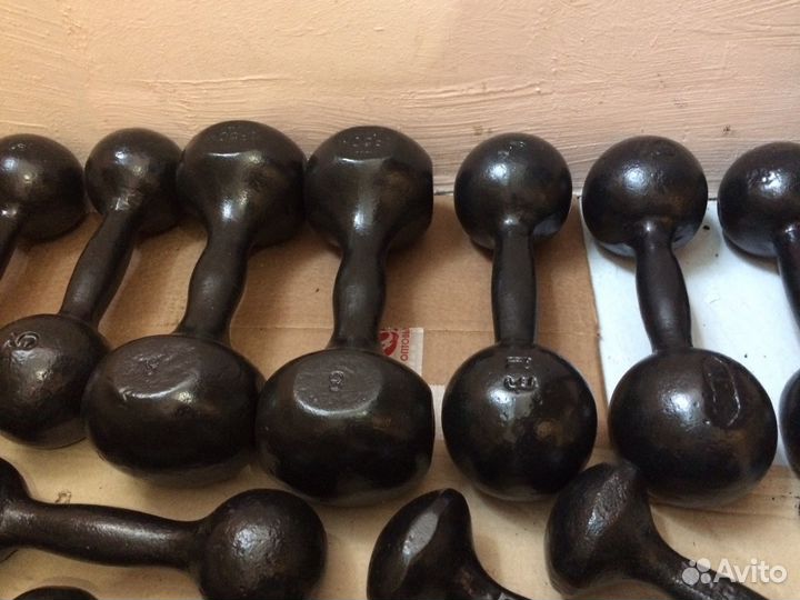 Гантели 1; 1,5; 2, 2,5, 3, 4, 5,6 кг