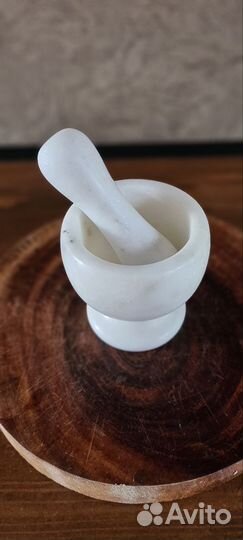Ступка с пестиком мрамор новая