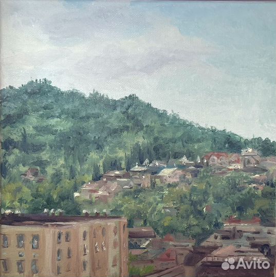 Картина холст масло горы