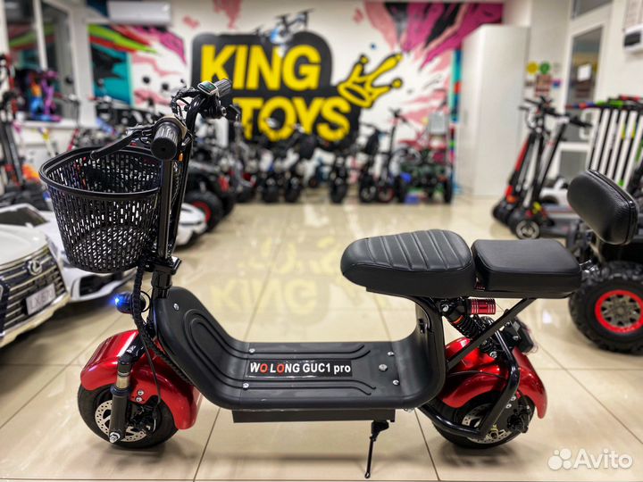 Электроскутер Wolong C 1 PRO 1000W 13ah Ver 2.1