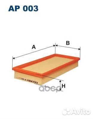 Фильтр воздушный filtron AP003 AP003 Filtron