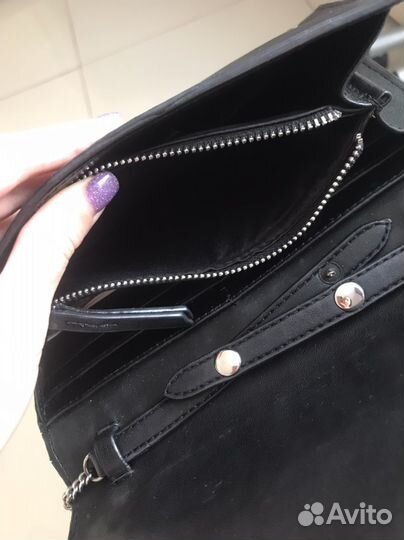Клатч zara с шипами