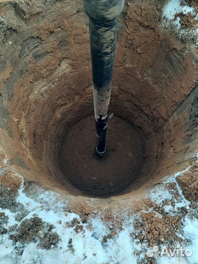 Бурение колодцев септиков за один день машиной