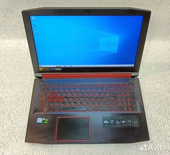 Игровой ноутбук Acer nitro 5 i7 8750H, 1050Ti