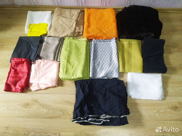 Обрезки ткани разной пакетом