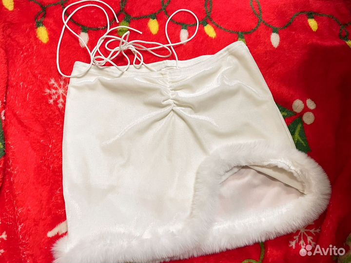 Юбка с меховым ободком