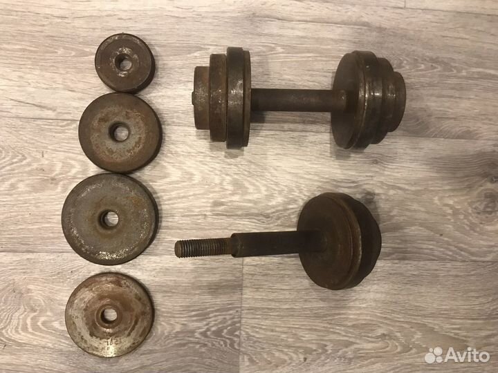 Гантели со съемными блинами по 5 кг