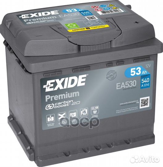Exide EA530 premium аккумуляторная батарея 19