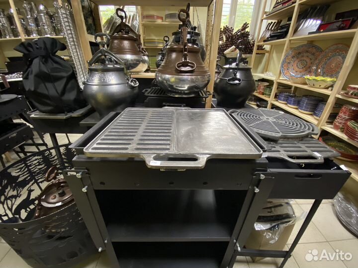 Чугунная решетка гриль сковорода