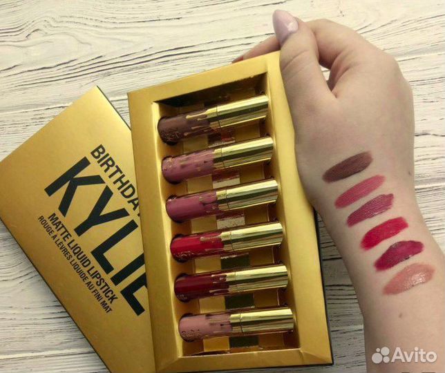 Набор матовых жидких губных помад Kylie, 6 цветов