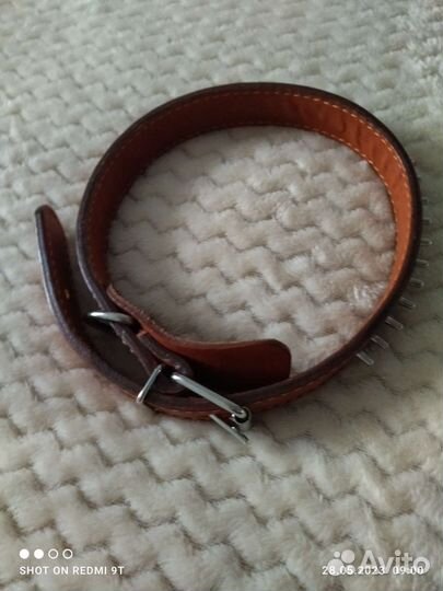 Кожаный ошейник для крупных собак