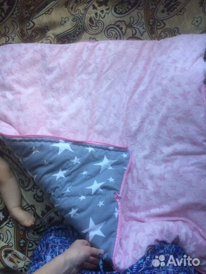 Конверт одеяло на выписку для девочки