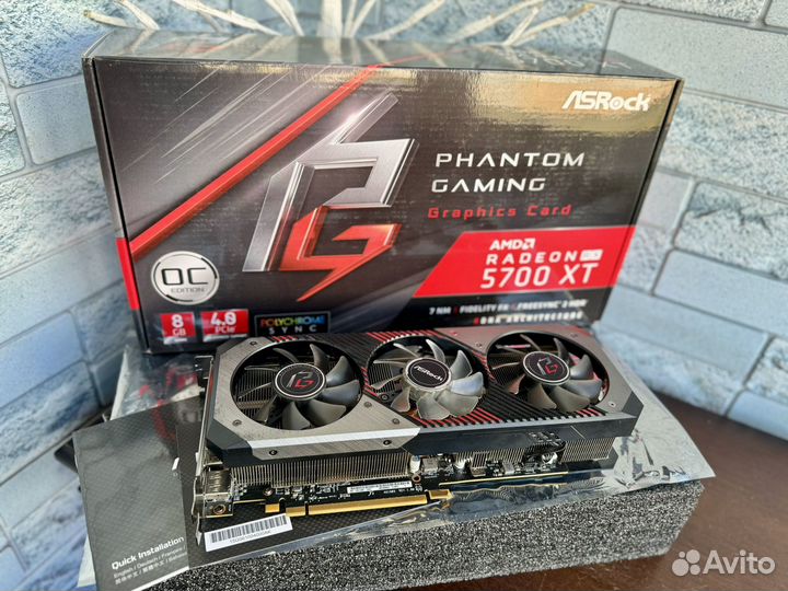 Видеокарта Rx 5700 XT 8GB ASRock Phantom/Пломба