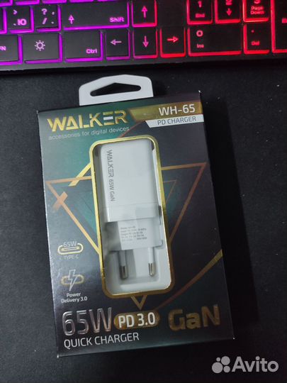 Зарядное устройство walker 65W Type-C