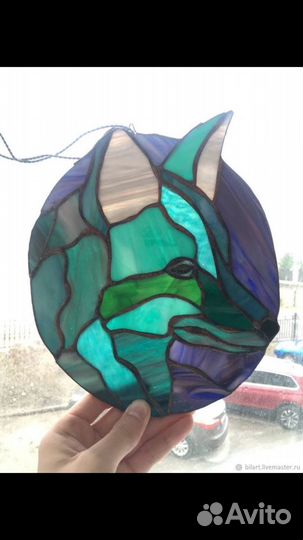 Витражное изделие «Чернобурка»