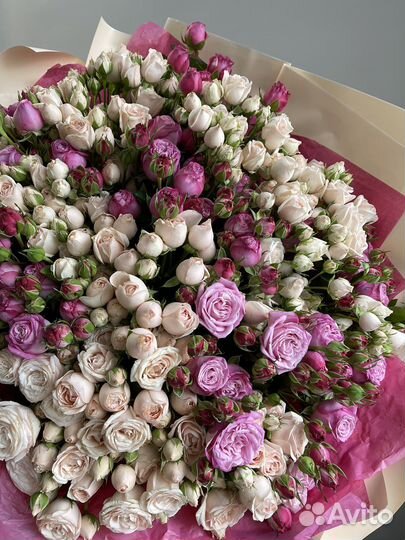 Большие букеты роз