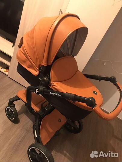 Коляска для ребеночка 2 в 1 эко кожа