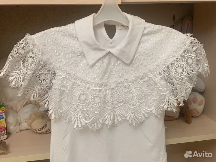 Блузка для девочки школьная 116 122