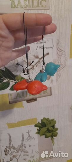 Редкие немецкие Елочные игрушки мишки гдр