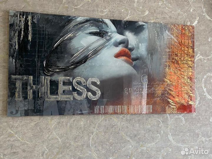 Дизайнерская картина на оргстекле со стразами