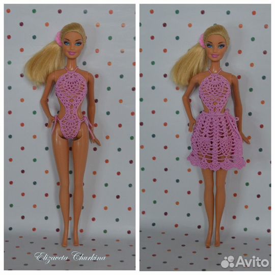 Вязаная одежда для Барби на заказ