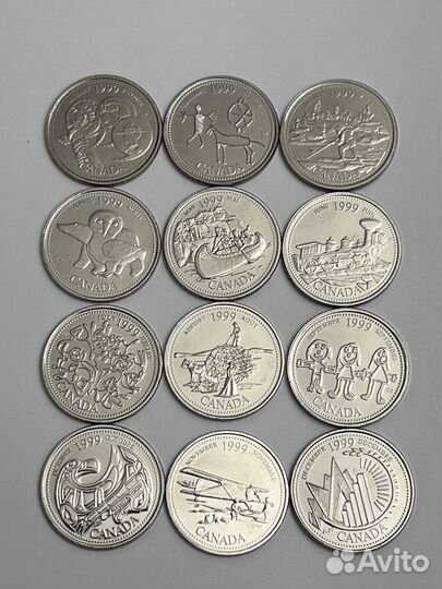 Монеты Канады 25 центов