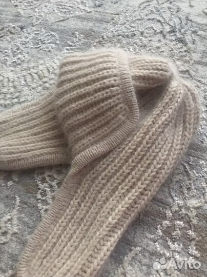 Шапка ушанка вязаная