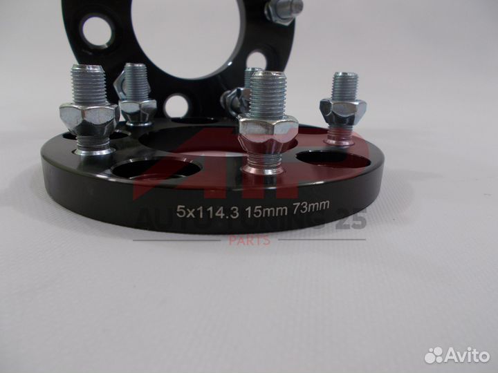 Проставки ступичные 15мм - 5x114 цо 73, M12x1.25