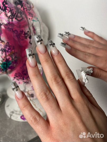 Маникюр наращивание ногтей