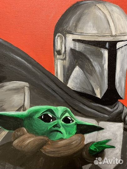 Картина Мандалорец поп-арт