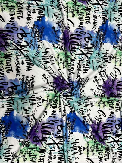 Флис, футер принт на отрез