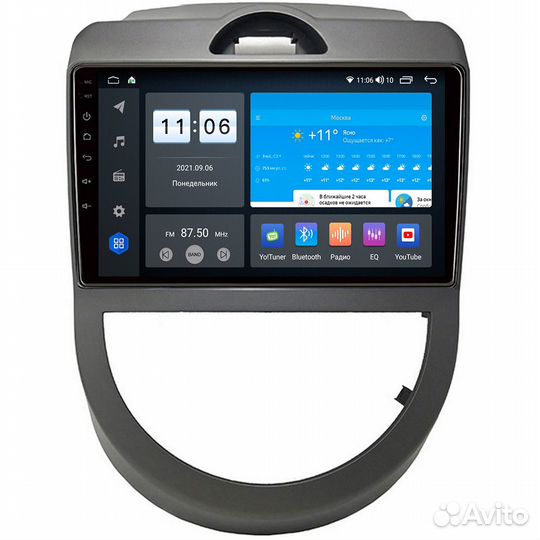 Магнитола Андроид ZX 6/128GB Kia Soul 11.2008-09.2