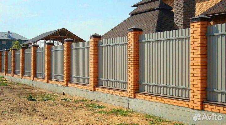 Забор из профнастила под ключ