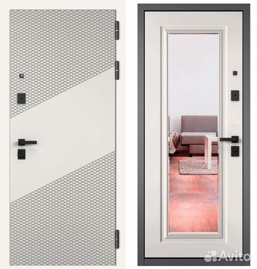 Дверь входная с зеркалом