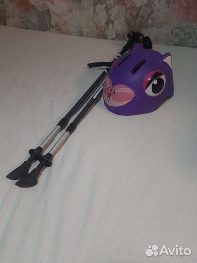 Шлем и палки для роликов