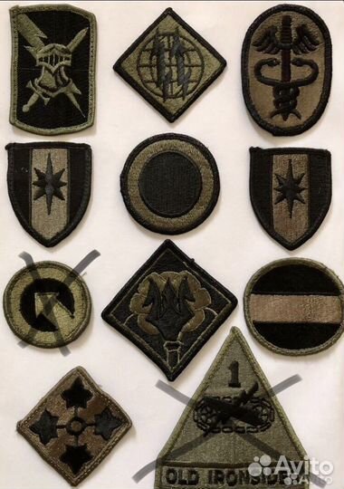 Нашивки (шевроны) олива BDU США