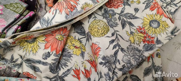 Отрезы ткани ситец, сатин,кремплен, ацетат из СССР