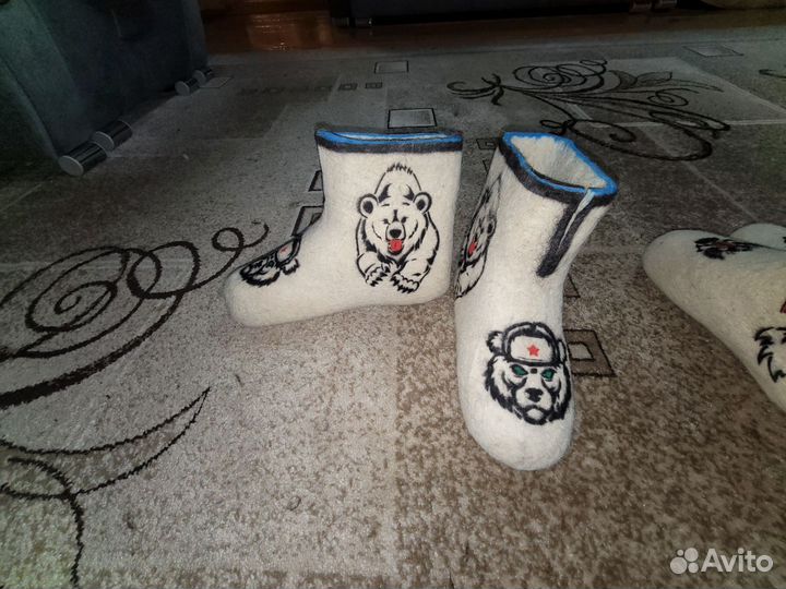 Чуни,валенки мужские белые